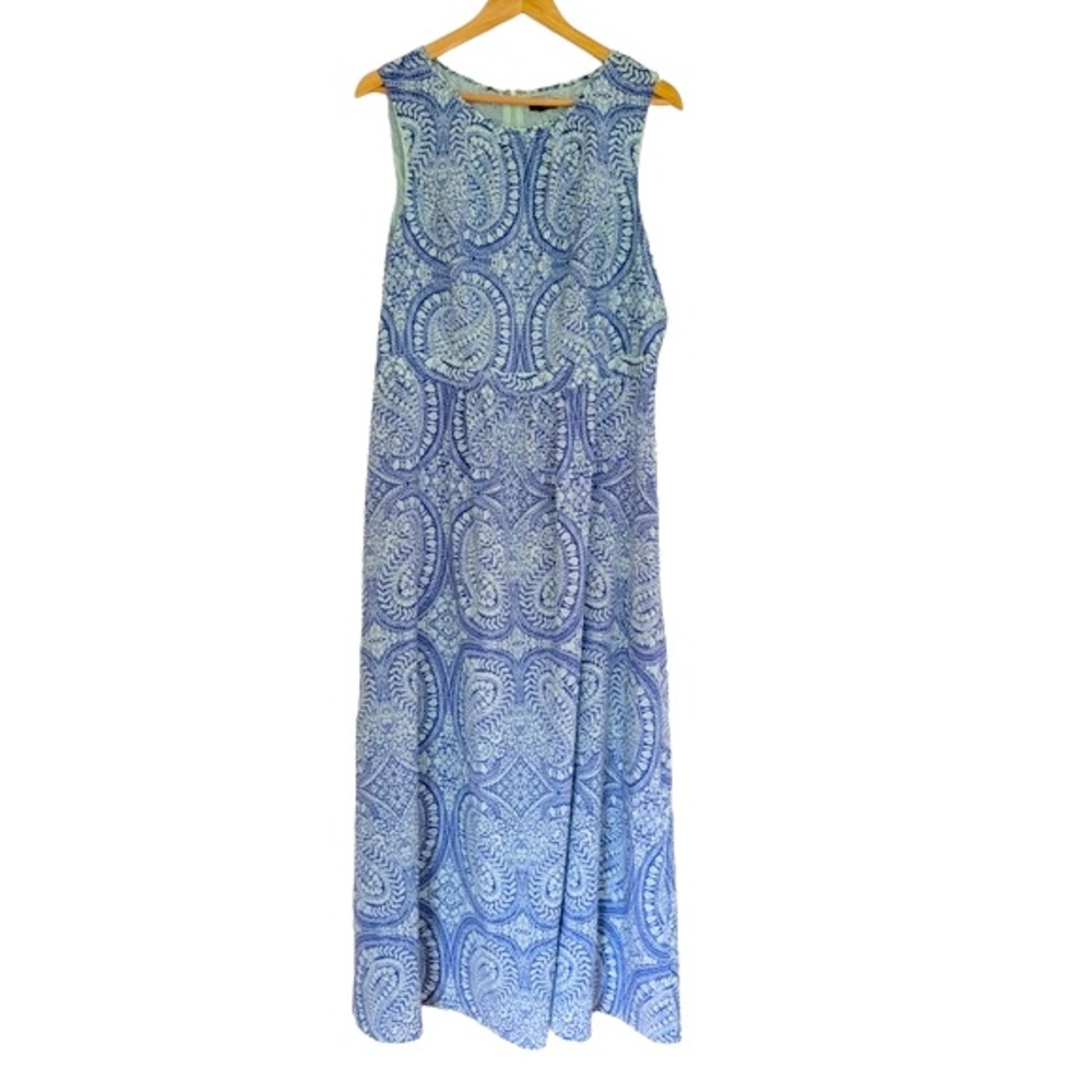 Talbots Blue Paisley Maxi Dress